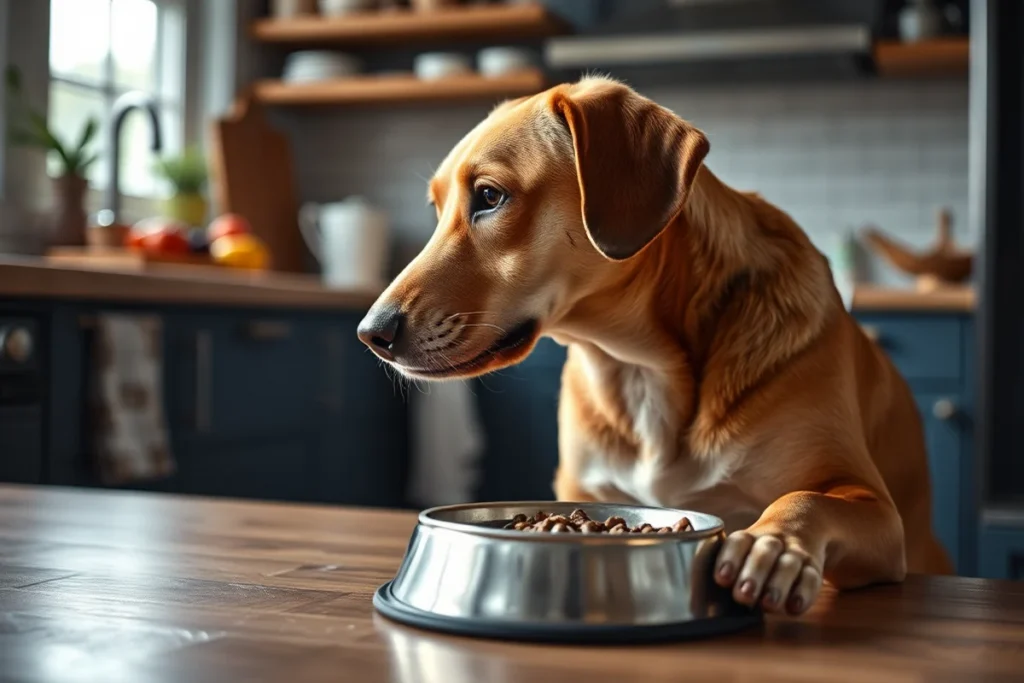 Senior Dog Eating Less